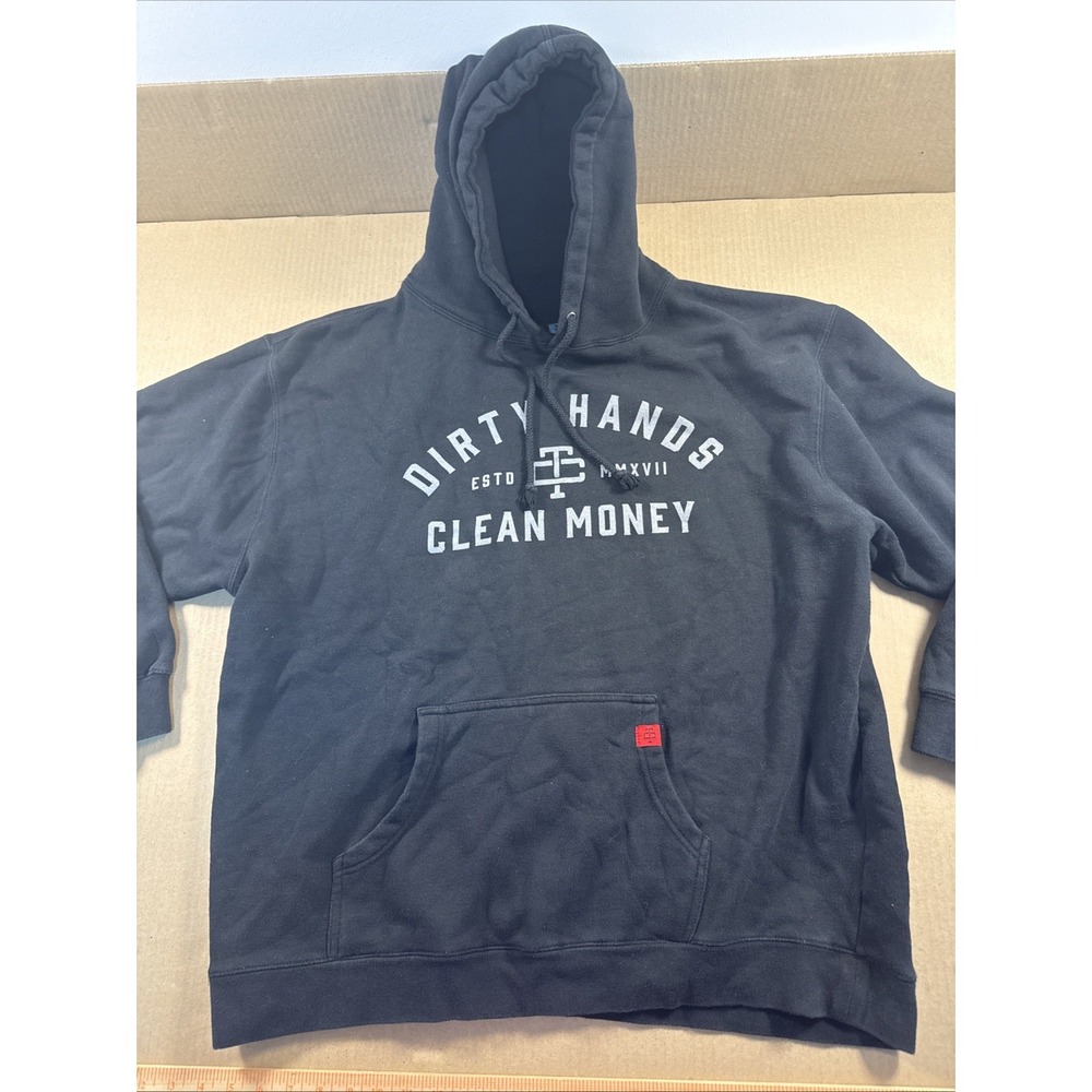 Troll Co DHCM Dirty Hands Clean Money Black Hoodie 3XL